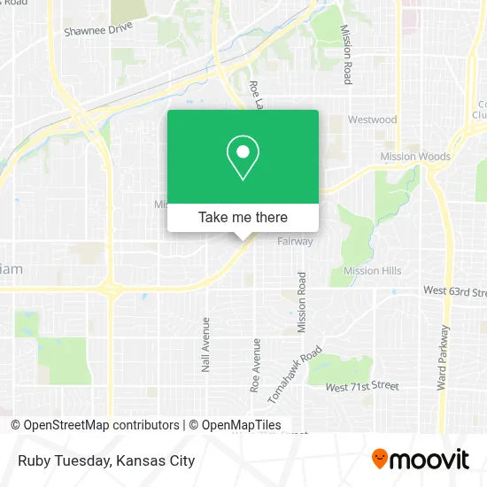 Ruby Tuesday map