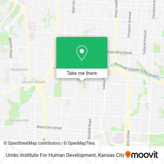 Umkc Institute For Human Development map