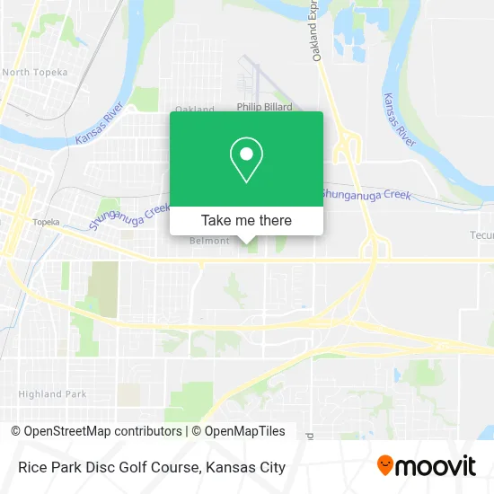 Rice Park Disc Golf Course map
