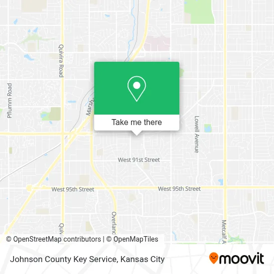 Johnson County Key Service map