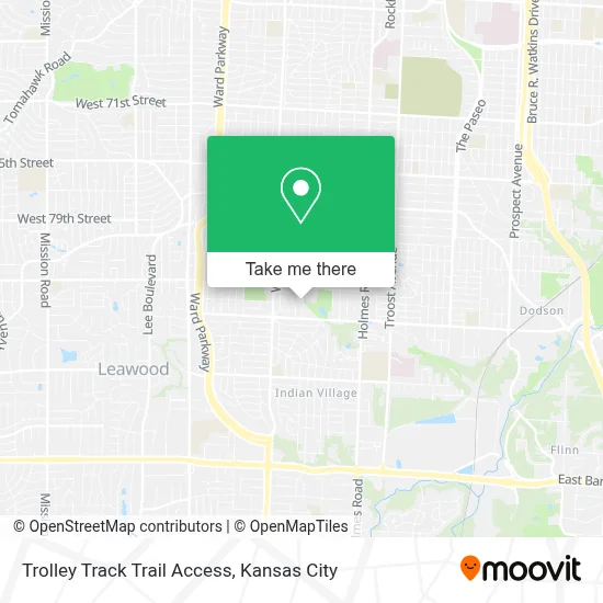 Trolley Track Trail Access map
