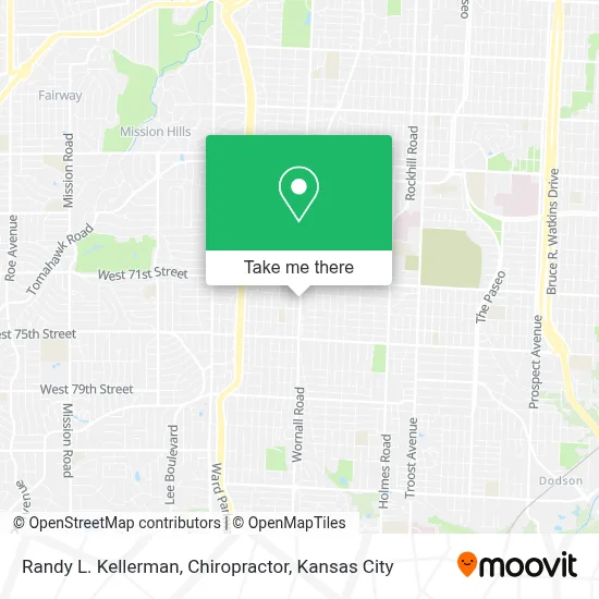 Randy L. Kellerman, Chiropractor map