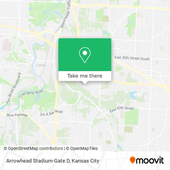 Mapa de Arrowhead Stadium-Gate D