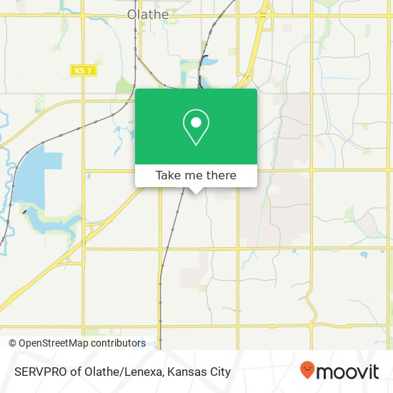 Mapa de SERVPRO of Olathe/Lenexa