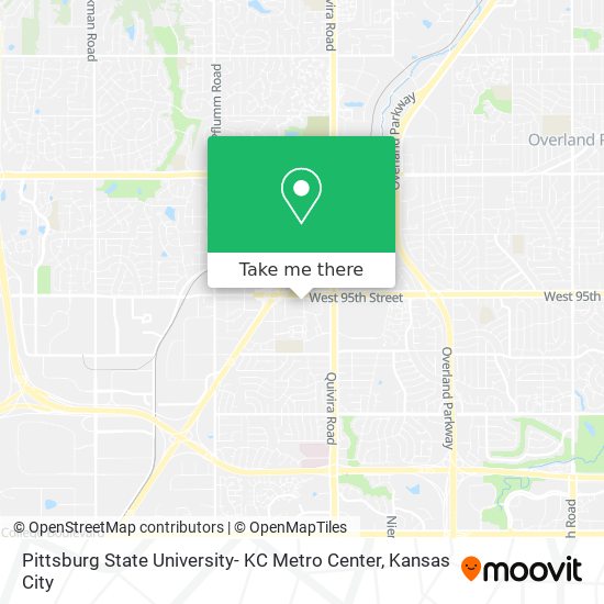 Mapa de Pittsburg State University- KC Metro Center