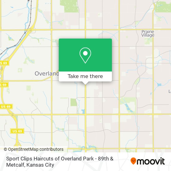 Mapa de Sport Clips Haircuts of Overland Park - 89th & Metcalf