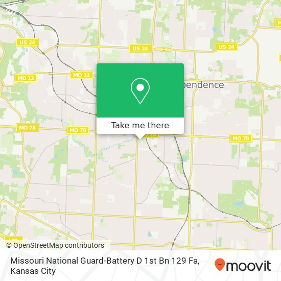 Missouri National Guard-Battery D 1st Bn 129 Fa map