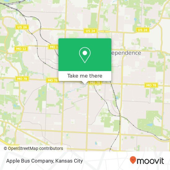 Mapa de Apple Bus Company