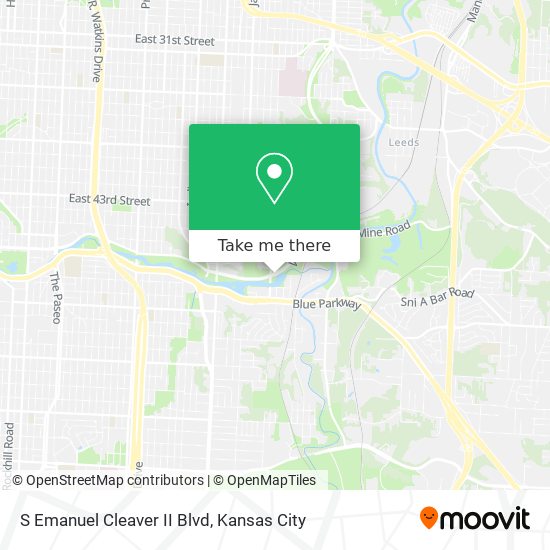 Mapa de S Emanuel Cleaver II Blvd
