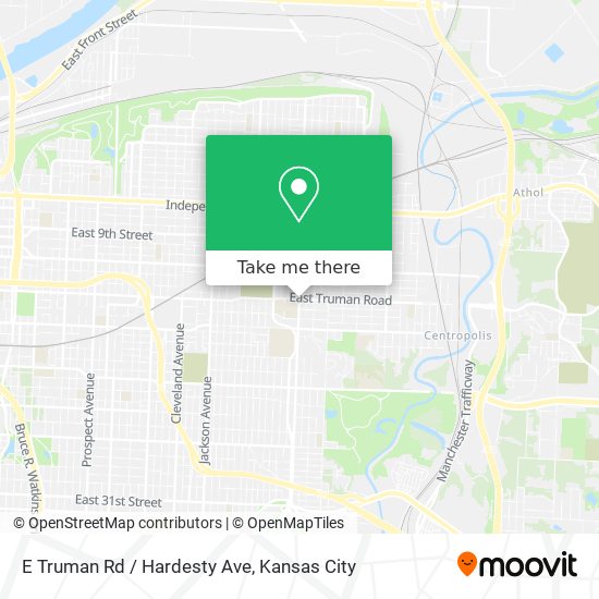 E Truman Rd / Hardesty Ave map