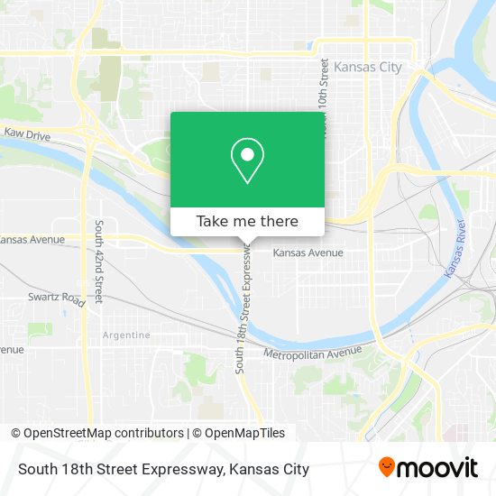 South 18th Street Expressway map