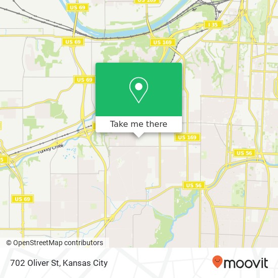 702 Oliver St map
