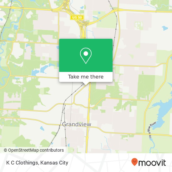 Mapa de K C Clothings, 11925 Blue Ridge Ext Grandview, MO 64030