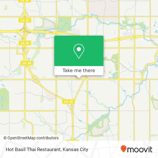 Mapa de Hot Basil Thai Restaurant, 7528 W 119th St Overland Park, KS 66213