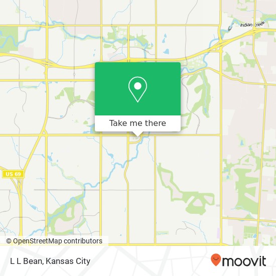 L L Bean, Leawood, KS map