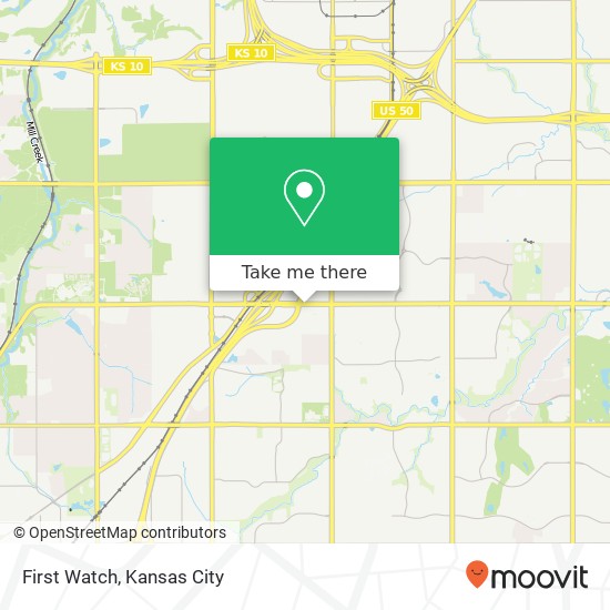 Mapa de First Watch, 15289 W 119th St Olathe, KS 66062