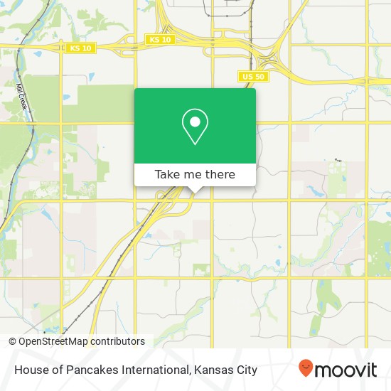 Mapa de House of Pancakes International, 15410 W 119th St Olathe, KS 66062