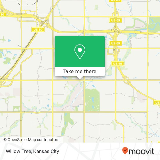 Mapa de Willow Tree, 11972 W 119th St Overland Park, KS 66213