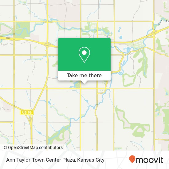 Mapa de Ann Taylor-Town Center Plaza, 5240 W 119th St Leawood, KS 66209