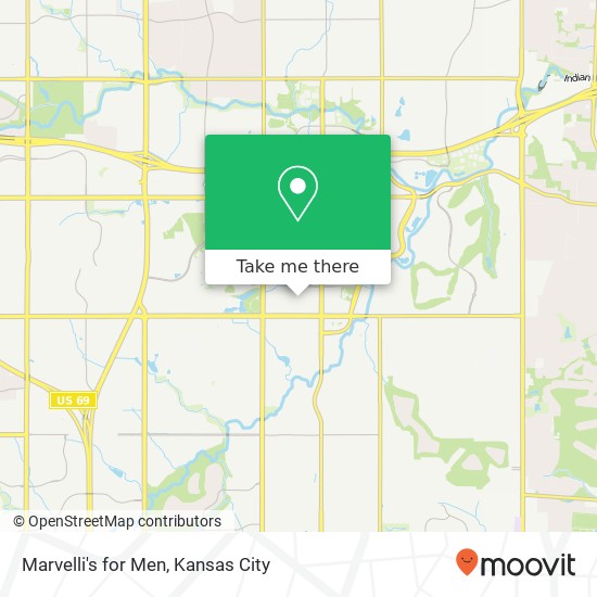 Mapa de Marvelli's for Men, W 117th Ter Leawood, KS 66211