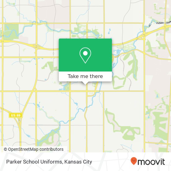 Mapa de Parker School Uniforms, 11804 Roe Ave Leawood, KS 66211