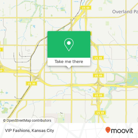 Mapa de VIP Fashions, 10138 Halsey St Lenexa, KS 66215