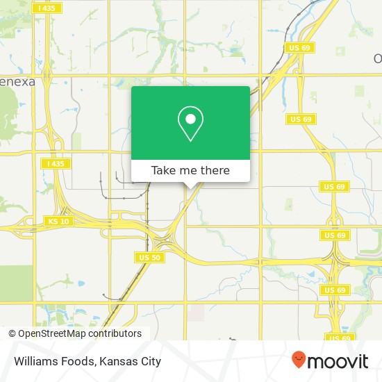 Mapa de Williams Foods, 13301 W 99th St Lenexa, KS 66215