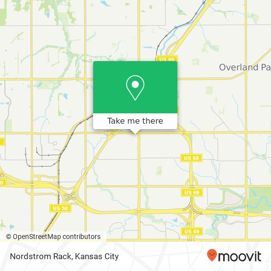 Mapa de Nordstrom Rack, 9540 Quivira Rd Lenexa, KS 66215