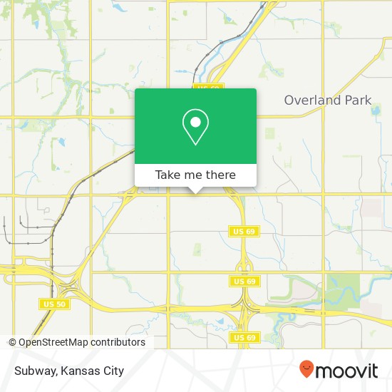 Mapa de Subway, 11527 W 95th St Overland Park, KS 66214