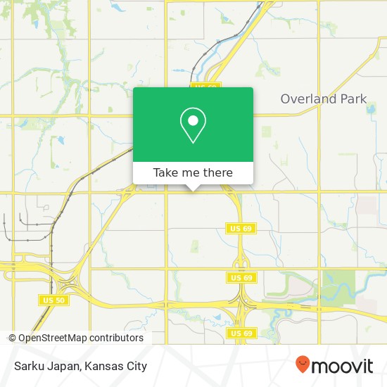 Mapa de Sarku Japan, 11521 W 95th St Overland Park, KS 66214