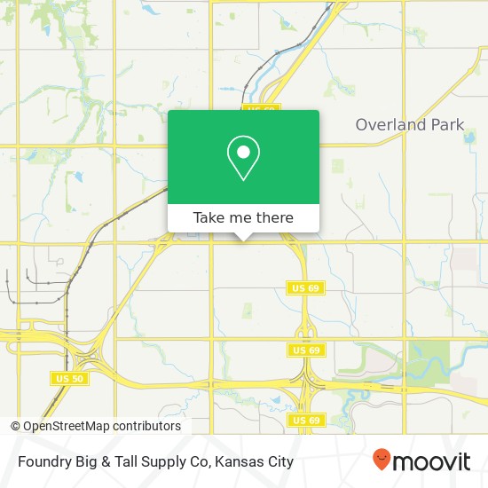 Foundry Big & Tall Supply Co, 11745 W 95th St Overland Park, KS 66214 map