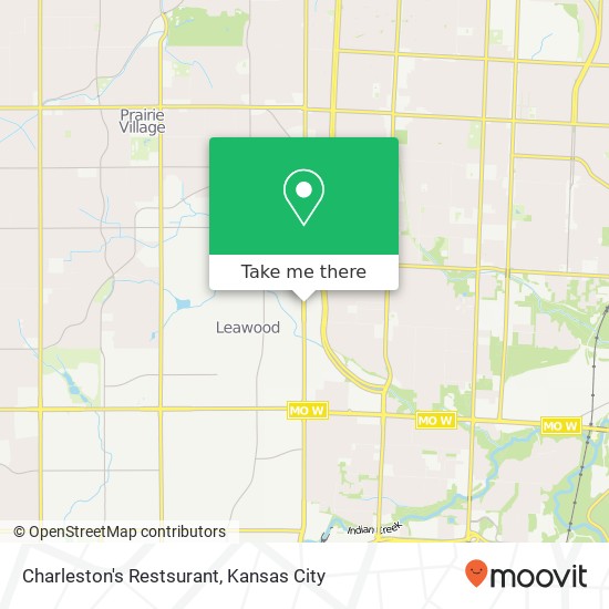 Mapa de Charleston's Restsurant, 8817 State Line Rd Kansas City, MO 64114