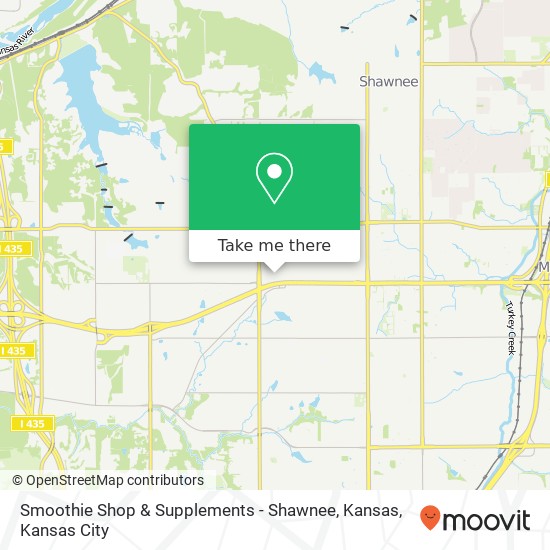 Mapa de Smoothie Shop & Supplements - Shawnee, Kansas, 13220 W 62nd Ter Shawnee, KS 66216