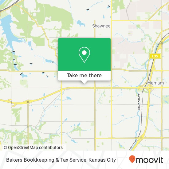 Mapa de Bakers Bookkeeping & Tax Service, 12400 W 62nd Ter Shawnee, KS 66216
