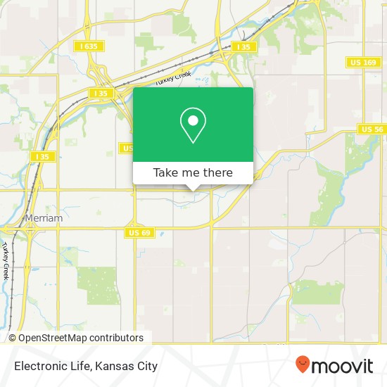 Mapa de Electronic Life, 5913 Woodson Rd Mission, KS 66202