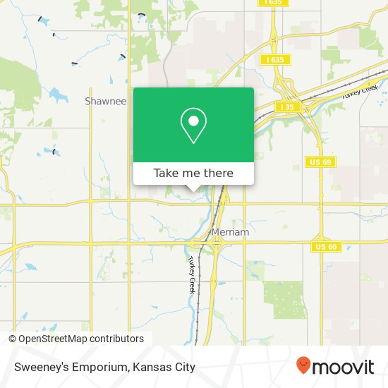 Mapa de Sweeney's Emporium, 9716 Hocker Dr Shawnee, KS 66203