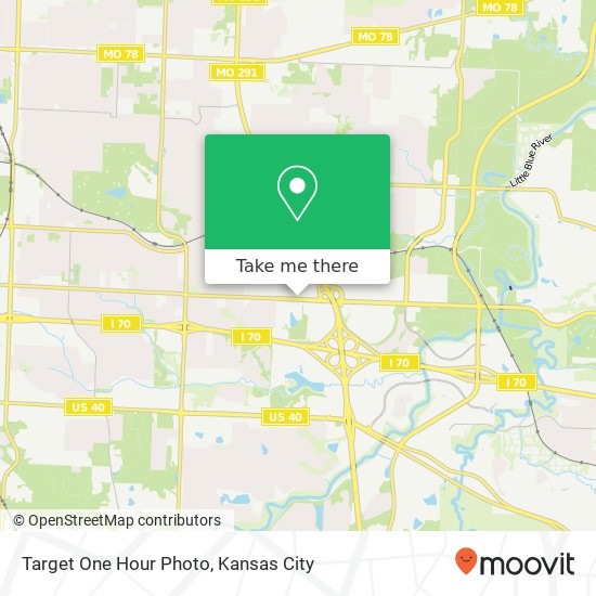 Mapa de Target One Hour Photo, 17810 E 39th St S Independence, MO 64055