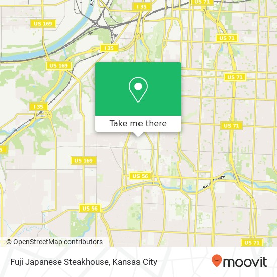 Mapa de Fuji Japanese Steakhouse, 556 Westport Rd Kansas City, MO 64111