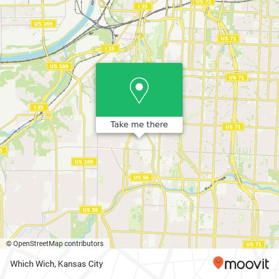 Mapa de Which Wich, 554 Westport Rd Kansas City, MO 64111