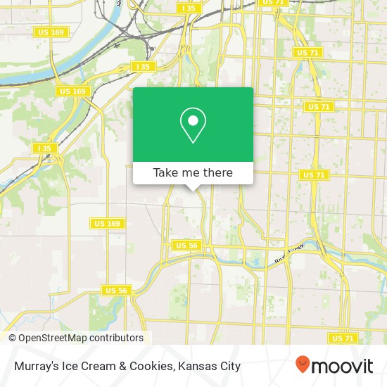 Mapa de Murray's Ice Cream & Cookies, 4120 Pennsylvania Ave Kansas City, MO 64111