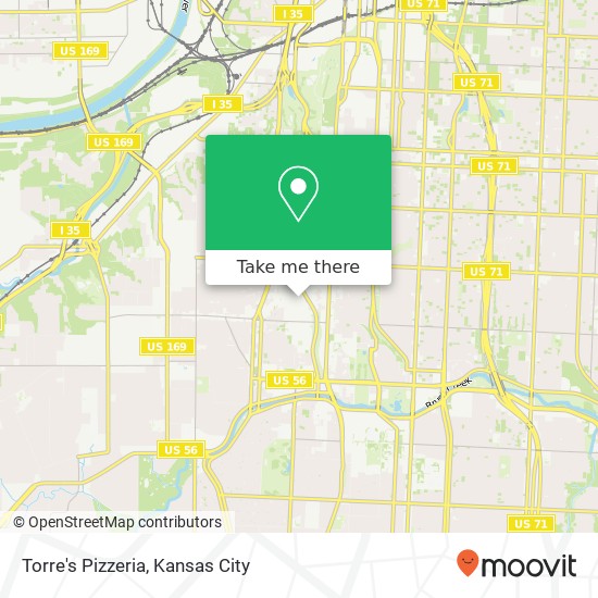 Mapa de Torre's Pizzeria, 4112 Pennsylvania Ave Kansas City, MO 64111