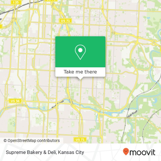 Mapa de Supreme Bakery & Deli, 4106 Prospect Ave Kansas City, MO 64130