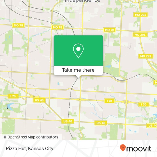 Mapa de Pizza Hut, 13912 E Noland Ct Independence, MO 64055