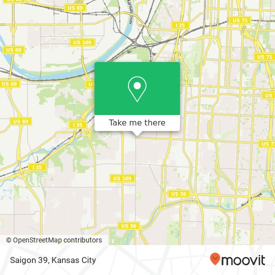 Mapa de Saigon 39, 1806 W 39th St Kansas City, MO 64111