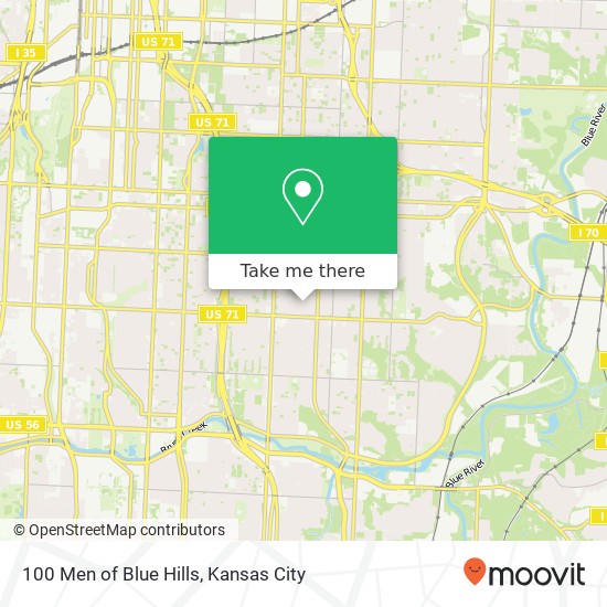 Mapa de 100 Men of Blue Hills, 3802 Agnes Ave Kansas City, MO 64128