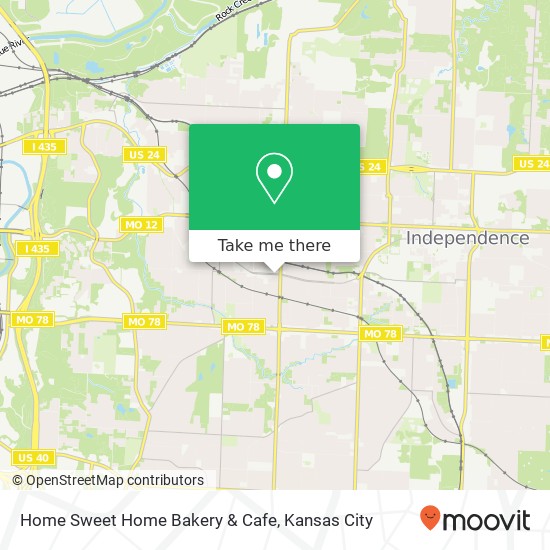 Mapa de Home Sweet Home Bakery & Cafe, 11109 E Winner Rd Independence, MO 64052