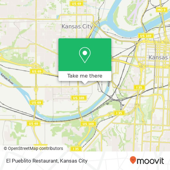 Mapa de El Pueblito Restaurant, 501 Scott Ave Kansas City, KS 66105