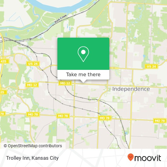 Mapa de Trolley Inn, 11400 E Truman Rd Independence, MO 64054