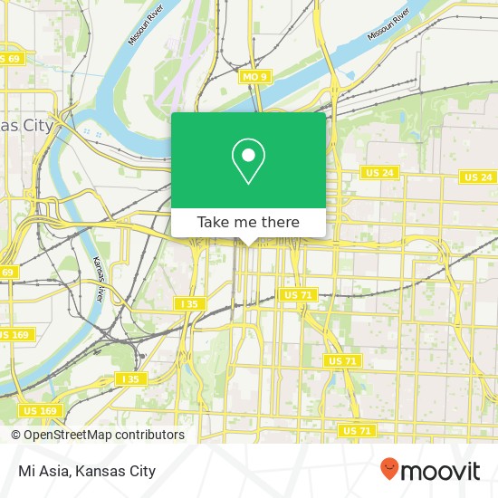 Mapa de Mi Asia, 1513 Grand Blvd Kansas City, MO 64108