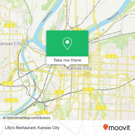 Mapa de Lilly's Restaurant, 200 W 12th St Kansas City, MO 64105